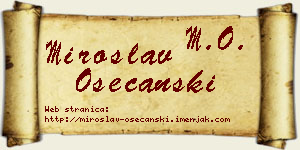 Miroslav Osećanski vizit kartica